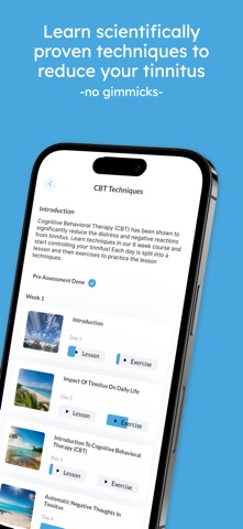 Reductinn –Tinnitus Relief CBT iPhone screenshot