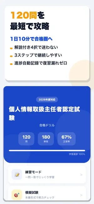 個人情報取扱主任者認定試験 合格ドリル screenshot 1