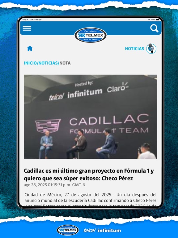 Escudería TELMEX iPad screenshot 6 - Sports app