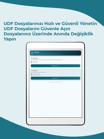 UDF Düzenle Görüntüle iPad screenshot