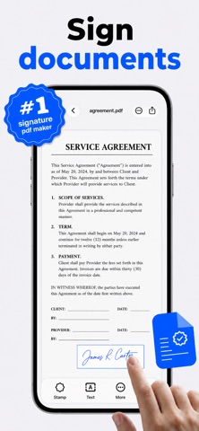 Signature PDF: Fill & Scan iPhone screenshot