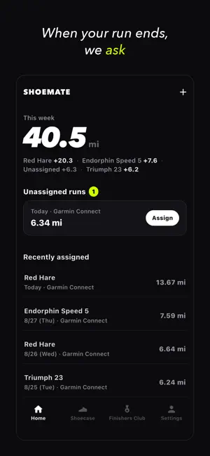 Shoemate: Shoe Mileage screenshot 1