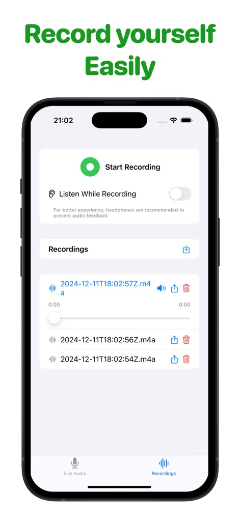 Mic to Speaker - Microphone - mic-to-speaker-voice-recording-interface