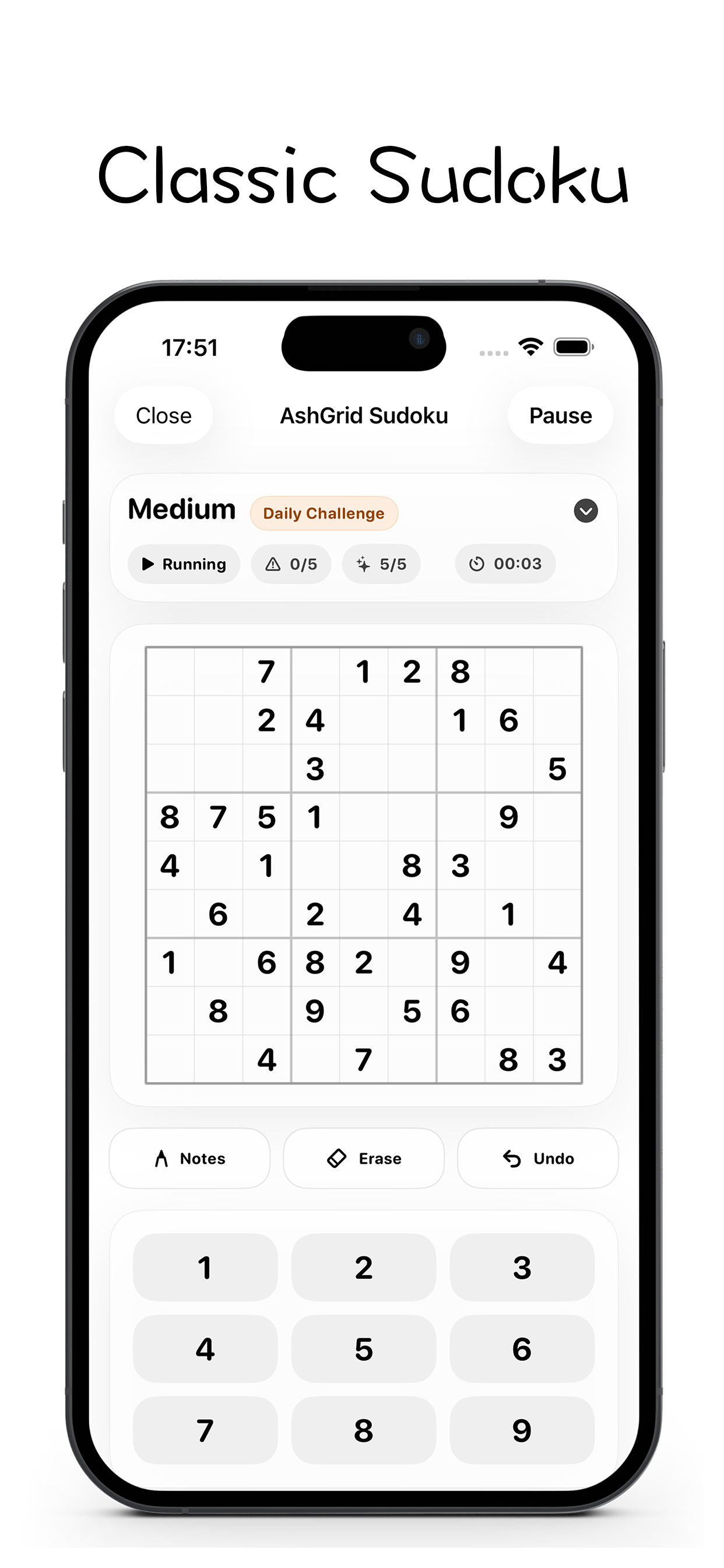 AshGrid Sudoku: Classic Sudoku screenshot 2