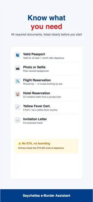 Seychelles eTA Assistant screenshot 3