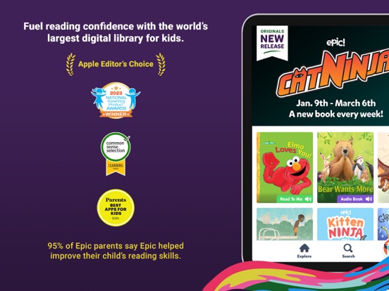 Epic - Kids' Books & Reading iPad app afbeelding 1