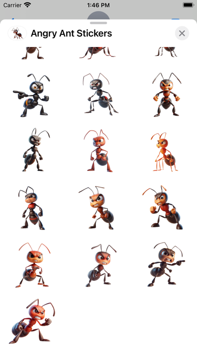 Screenshot 3 of Angry Ant Stickers App