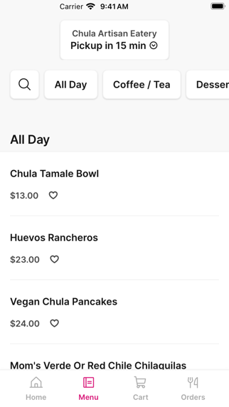 Chula Artisan Eatery iPhone screenshot 2 - Food & Drink app