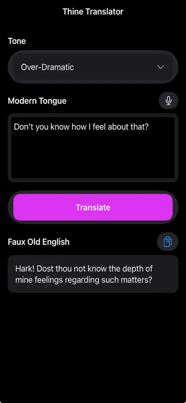 Thine Translator screenshot 1 of 3