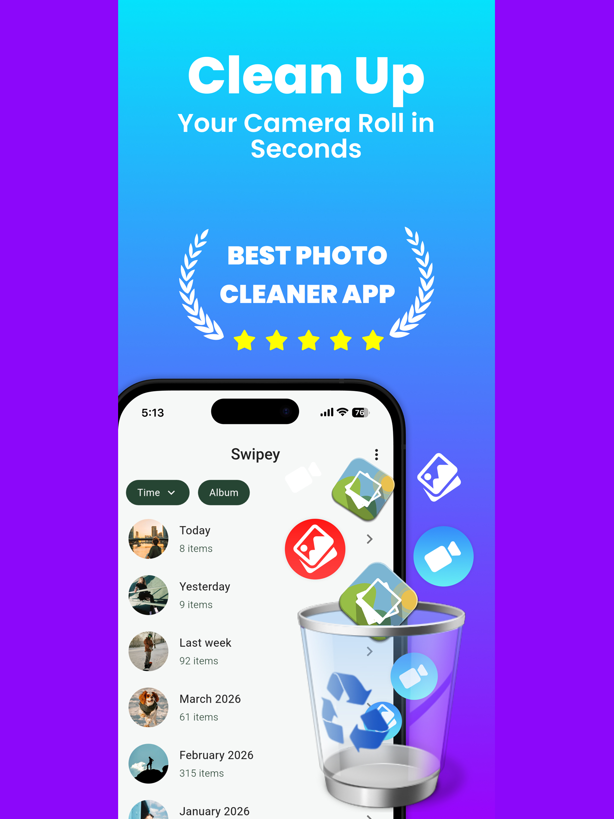 Swipey - Swipe Delete Photos