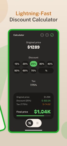 PriceTag: Discount Calculator screenshot