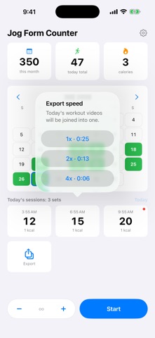 Jog Form Counter iPhone screenshot