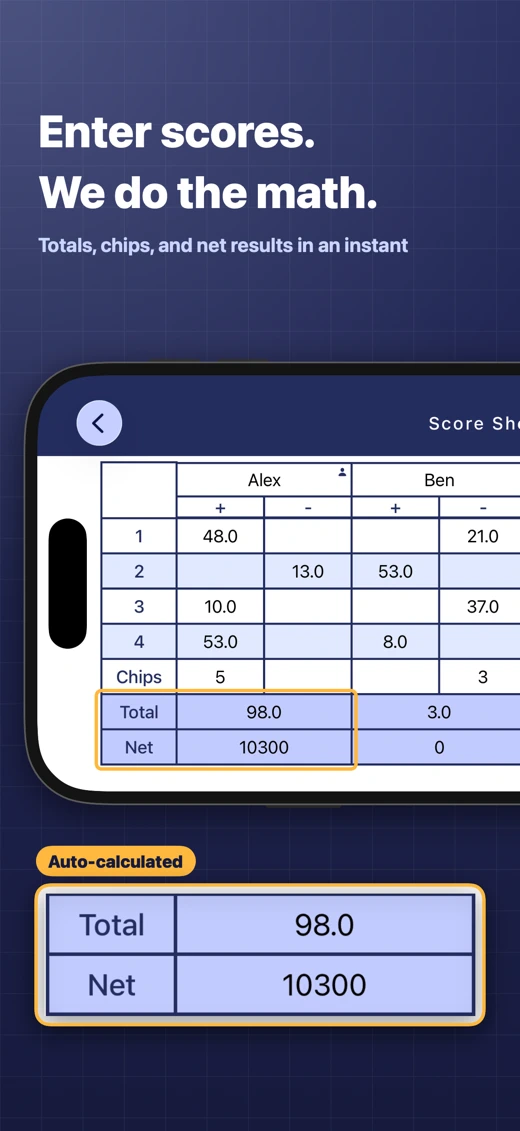 JongBook: Mahjong Score Sheet screenshot 1