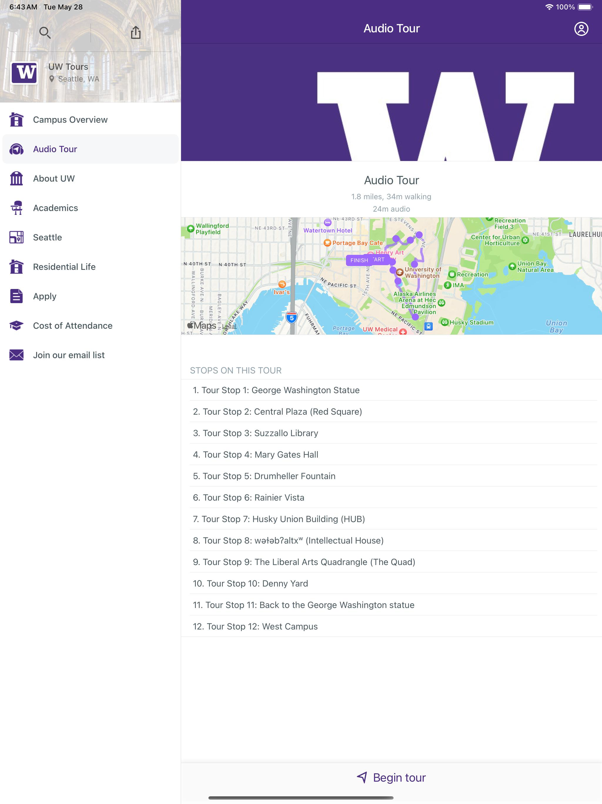 University of Washington Tours