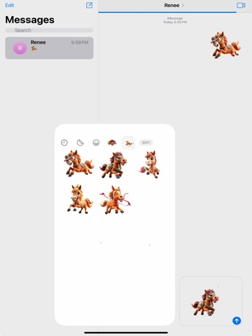 Galloping Horse Stickers iPad screenshot
