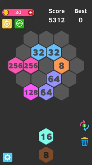 Hexa Merge - Sort to 2048 screenshot 1