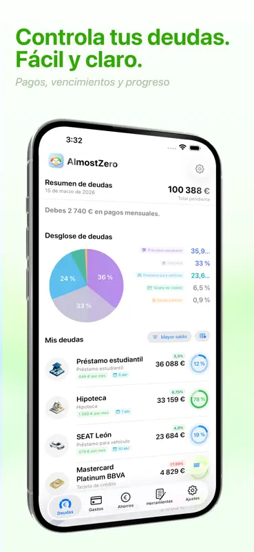 AlmostZero - Control Deudas screenshot 2 of 10
