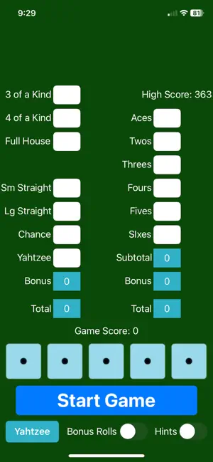 blahtzee screenshot 1