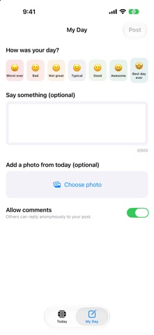 MyDay: Share Your Day screenshot