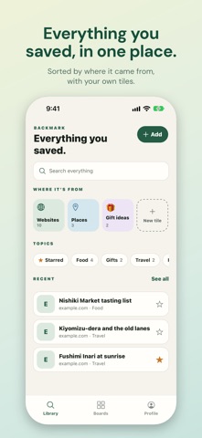 Backmark: Bookmark Organizer のスクリーンショット