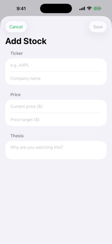 StockNotes Watchlist Screenshot 2 of 3