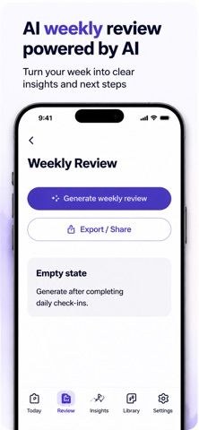 TrueNorth: AI Weekly Review iPhone screenshot
