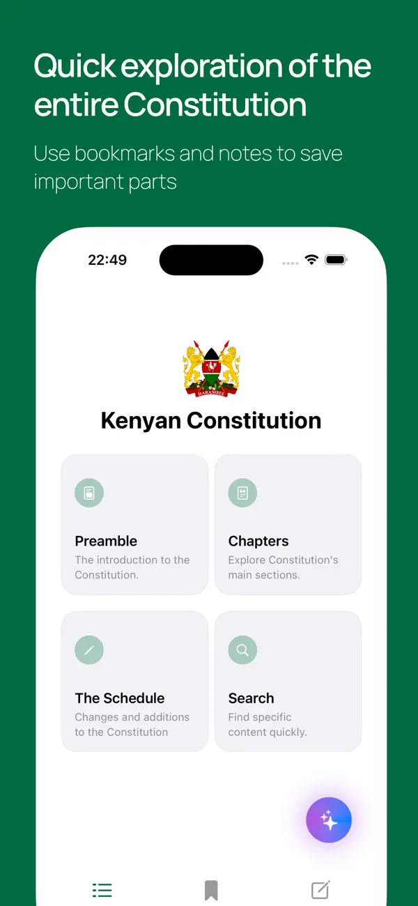 Screenshot #1 pour Kenyan Constitution