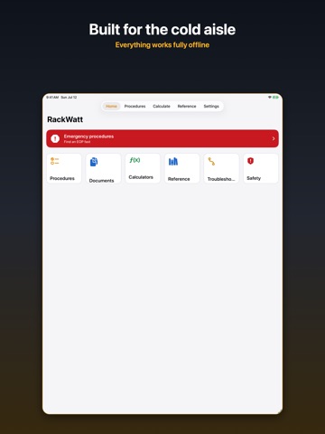 RackWatt iPad screenshot