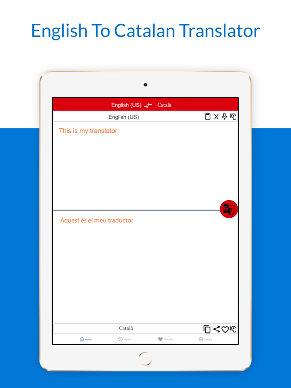 English To Catalan Translation iPad screenshot