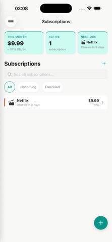SubTrack: Subscription Vault screenshot