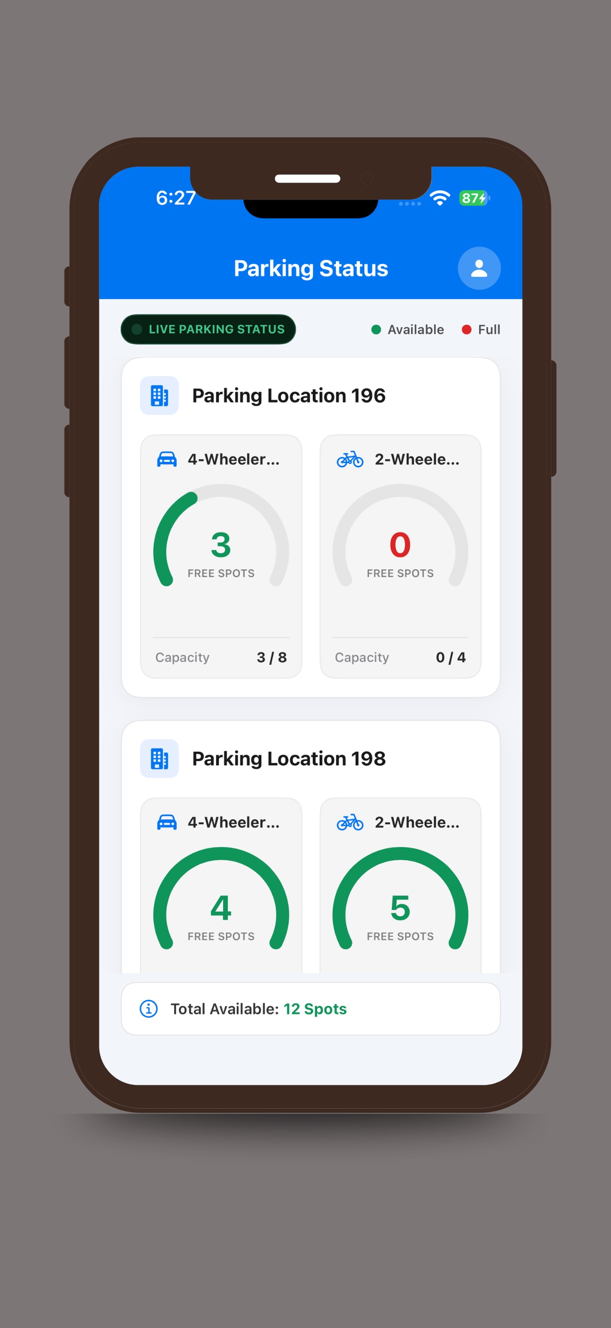 Screenshot 2 of Parking Status