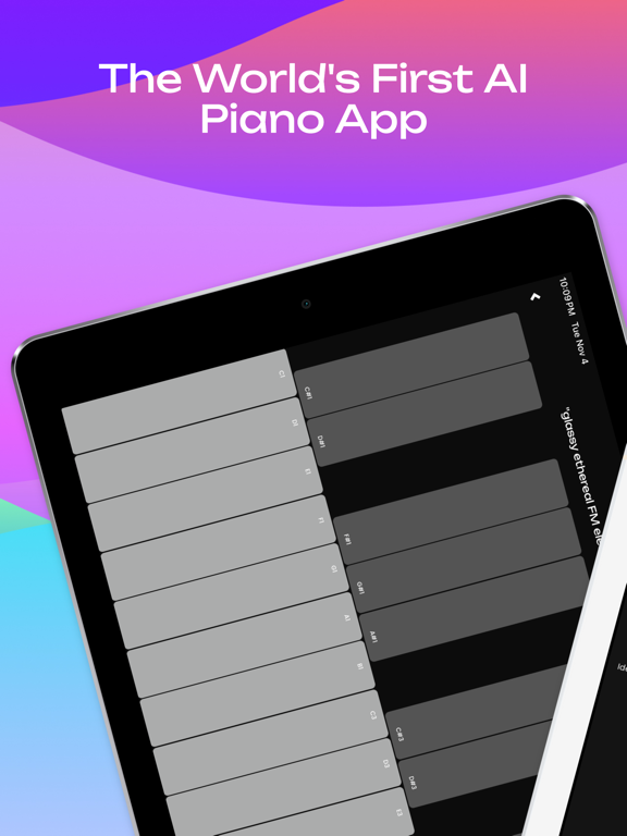 SynthGPT - AI Piano App iPad screenshot 1 - Music app