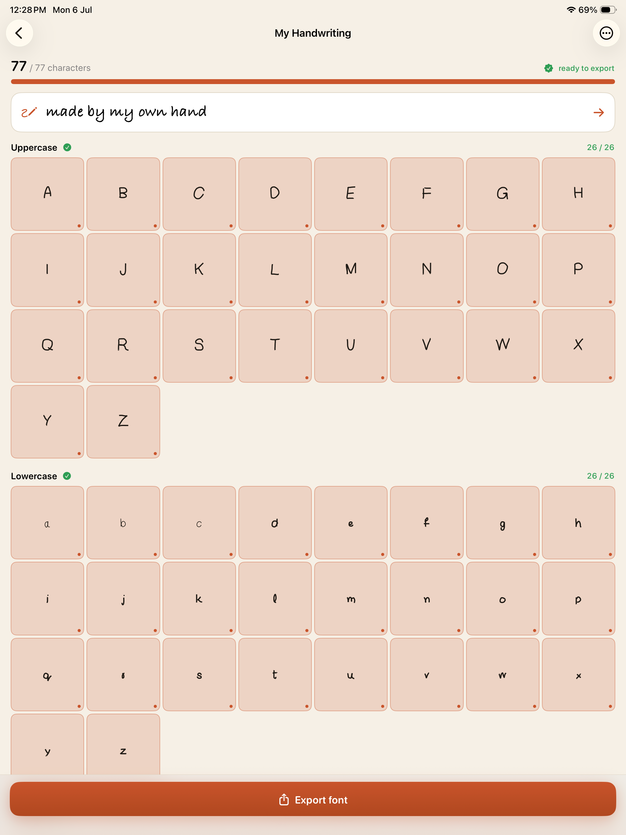 Handwriting Font Maker: TTF screenshot 7