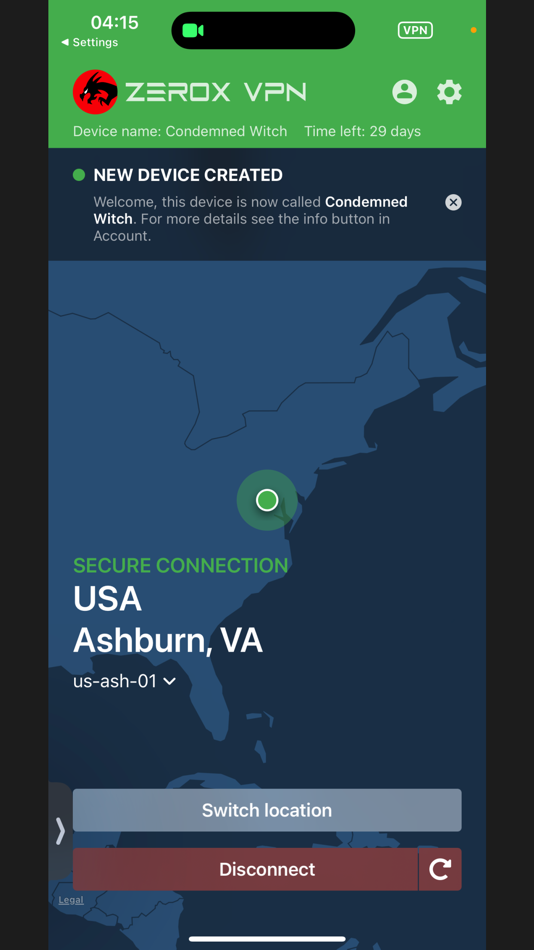 #3. Zerox VPN (iOS) By: Surenware