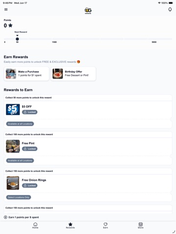 OG Rewards iPad screenshot