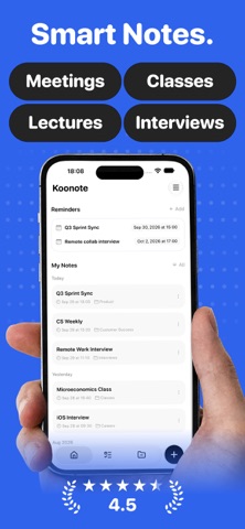 Koonote: AI Meeting Note Taker Screenshot 1 of 10