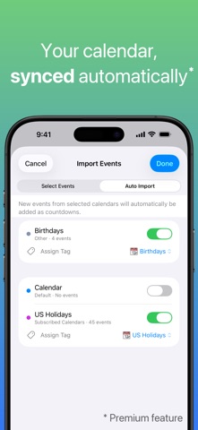 Countdown iPhone screenshot
