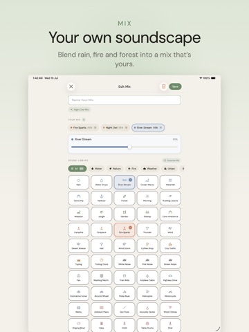Sounds: Focus & Sleep iPad screenshot