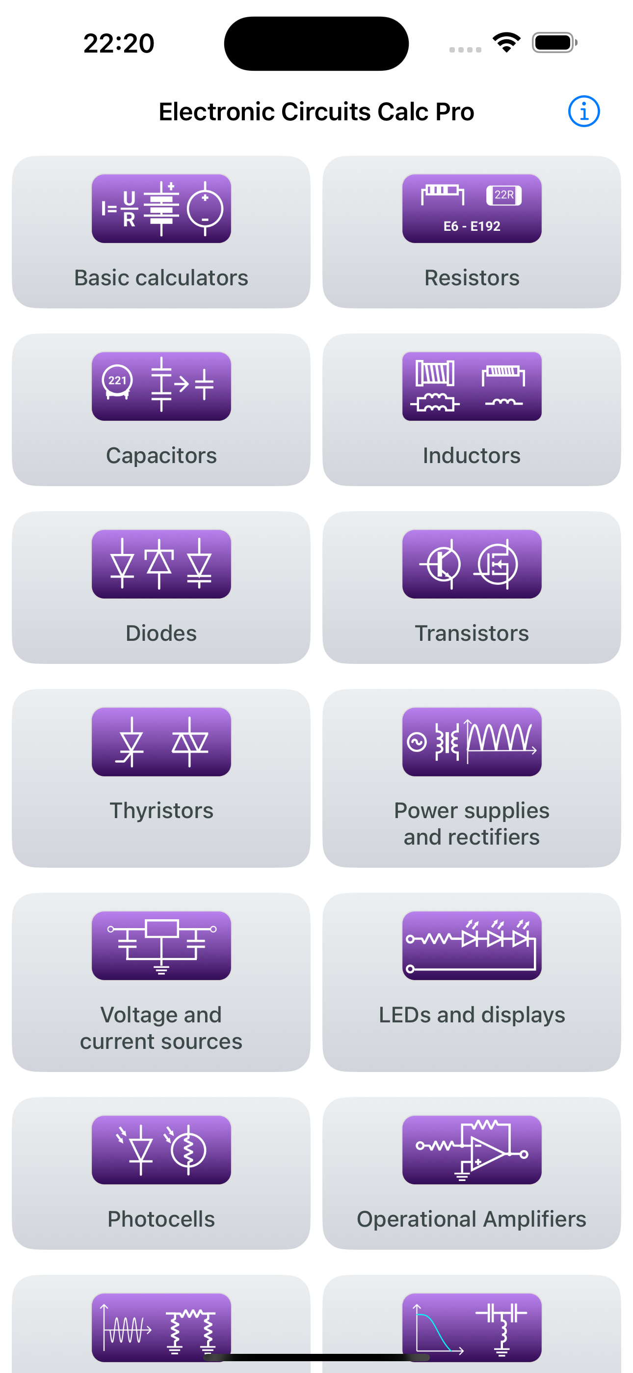 Electronic Circuits Calculator