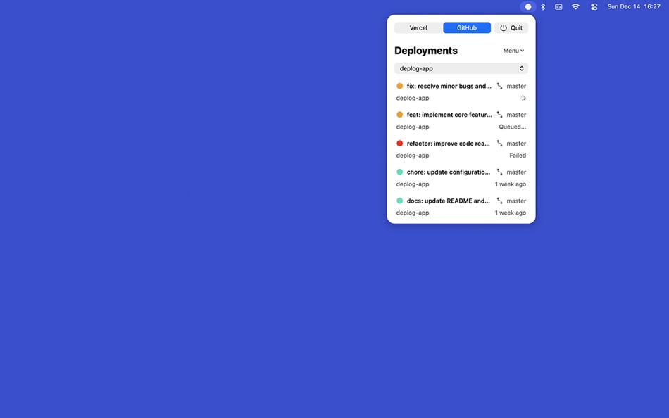 #7. Deplog (macOS) بواسطة: Yunus Emre Demirbulut