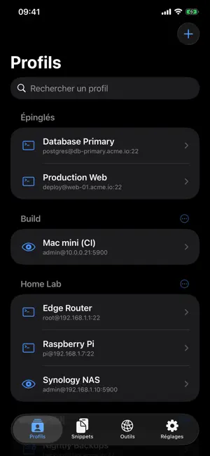 SSHive: SSH, SFTP & Terminal iPhone screenshot 1