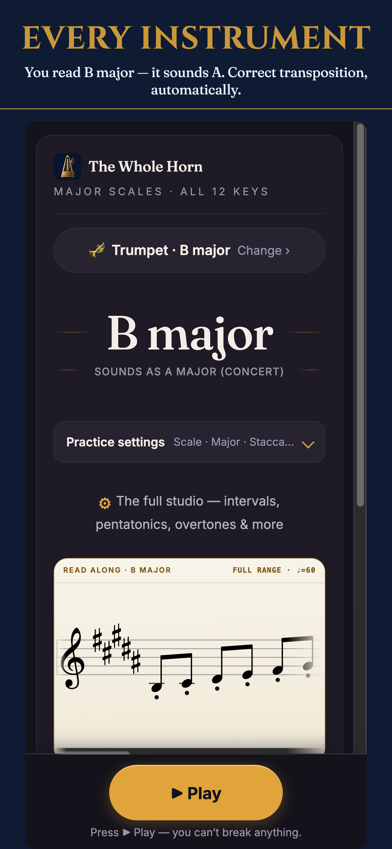 The Whole Horn: Scale Practice screenshot 2