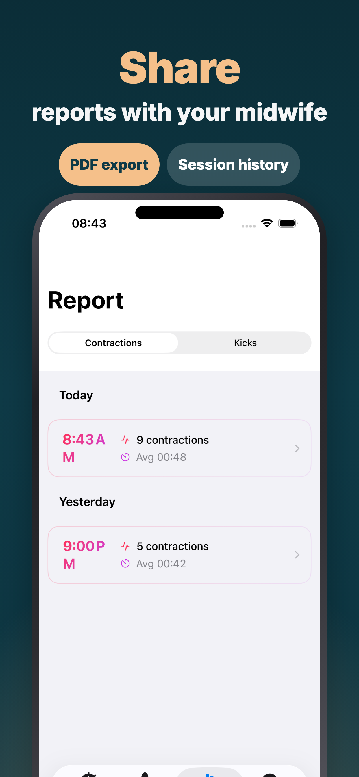 Contraction Timer & Kick Count screenshot 6