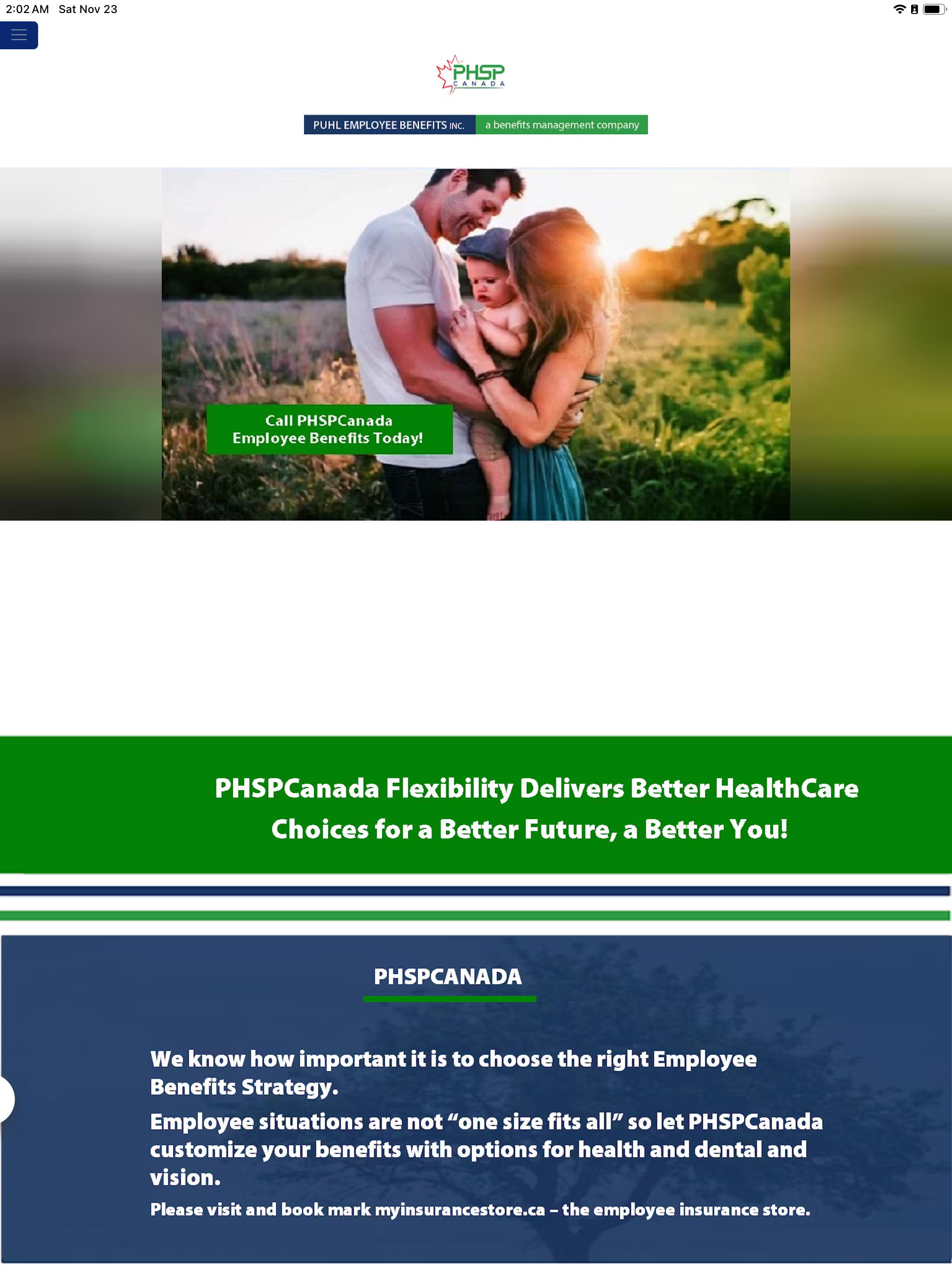PHSPCanada Employee Benefits