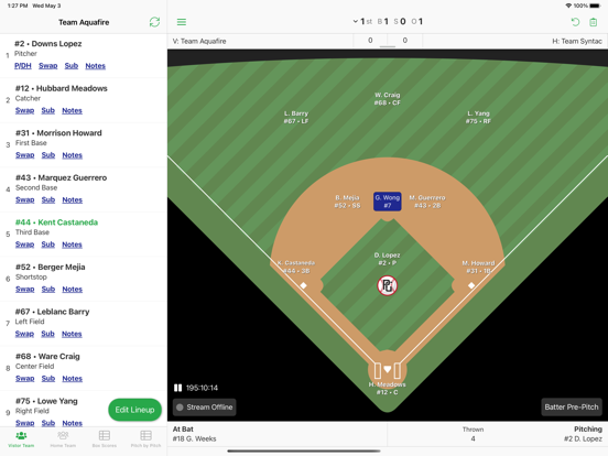 DiamondKast Scoring App