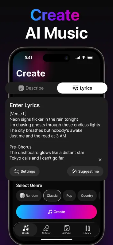 Tune AI Music & Song Maker screenshot 2 of 5