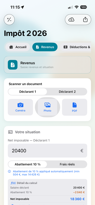 calcul de l'impot Screenshot 7 of 7