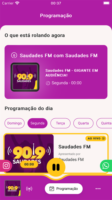Saudades FM 90,9 MHZ Screenshot