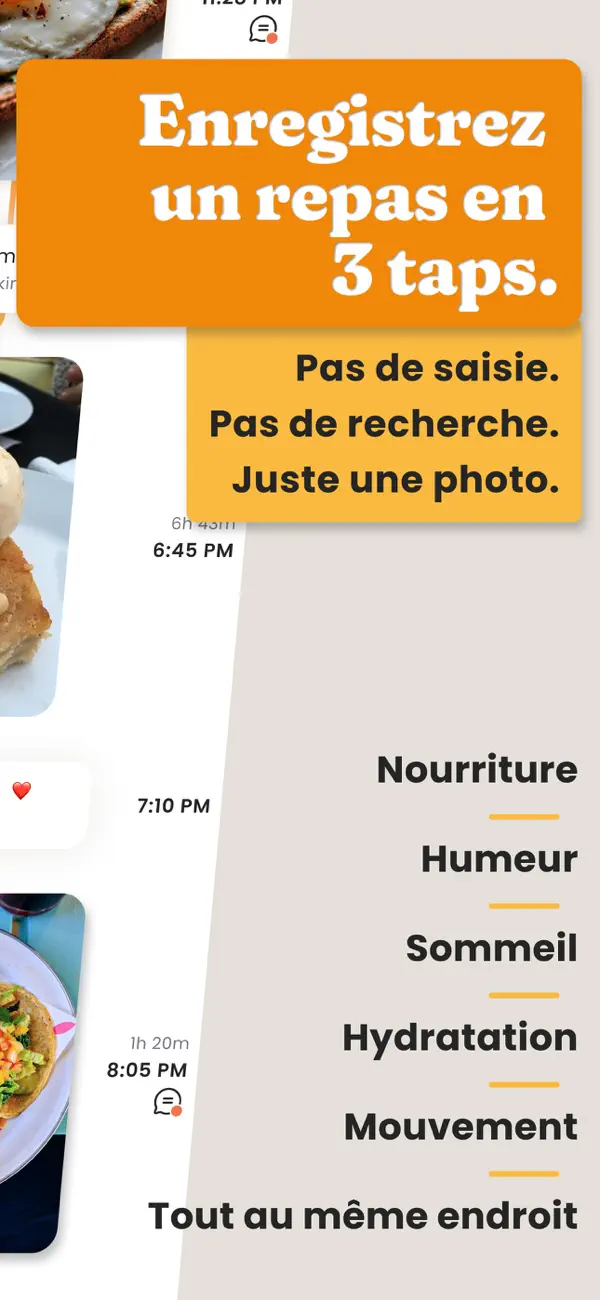 Screenshot #2 pour AteMate: Journal Alimentaire