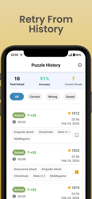 Chess Puzzles: Tactics Train Screenshot 9 of 10